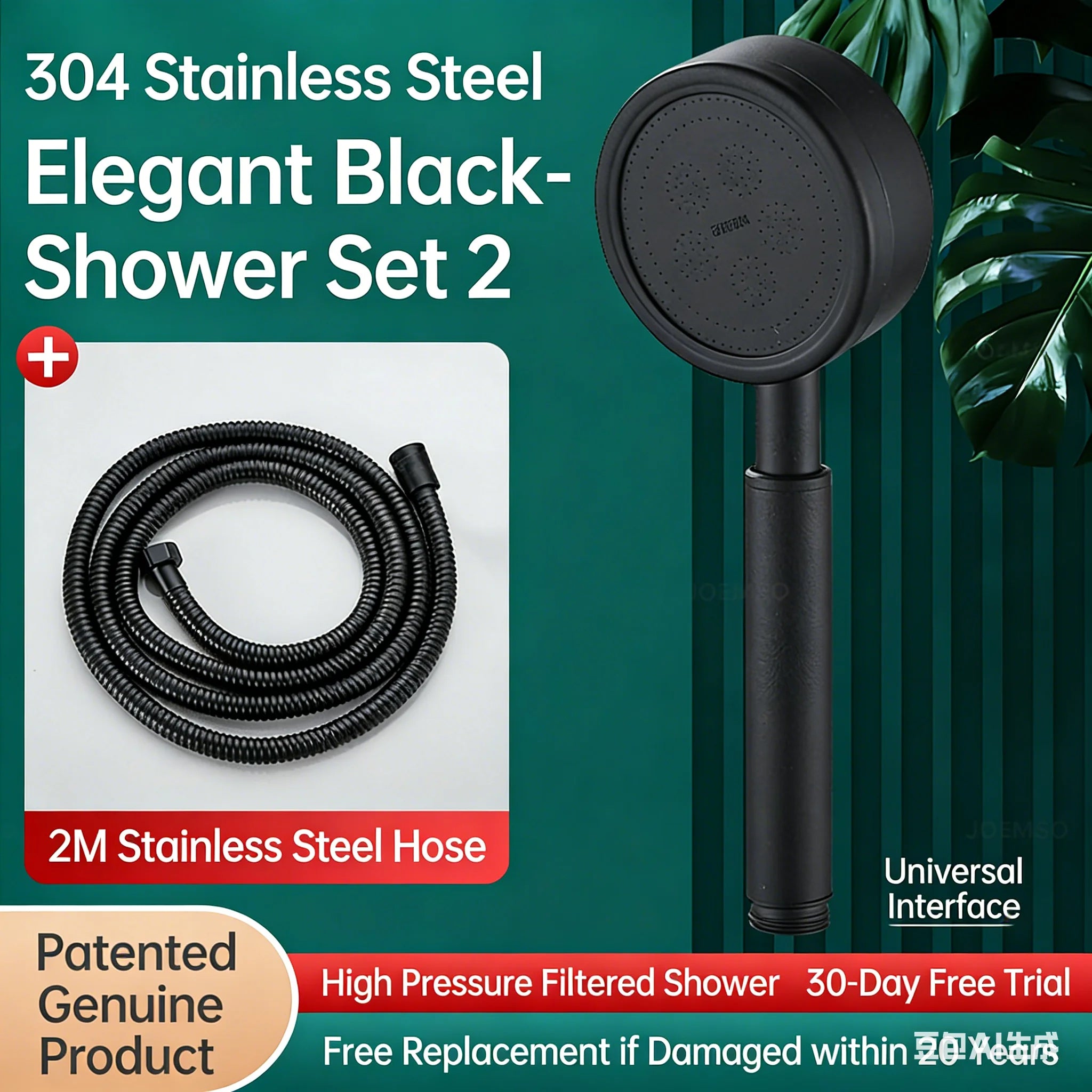 304 stainless steel shower head, handheld shower head for bathroom bathing, bathroom shower head