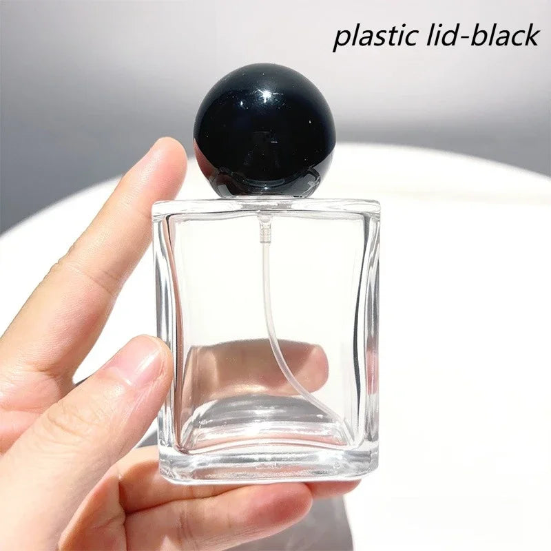 100/50/30ML Perfume Bottles Square Glass Portable Spray Bottle Large Capacity Replacement Empty Wholesale Refillable Containers