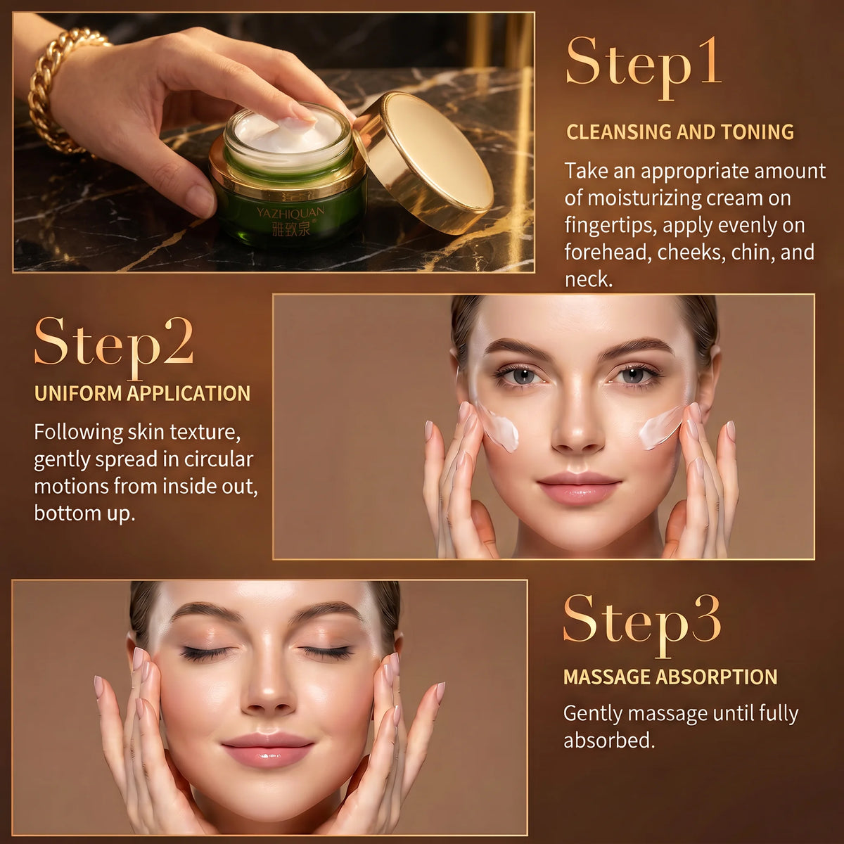 YAZHIQUAN Lactic Acid Amino Acids Moisturizer Exfoliate Renews Dull Skin Deeply Hydrate Barrier Repair Non Greasy Face Cream 35g