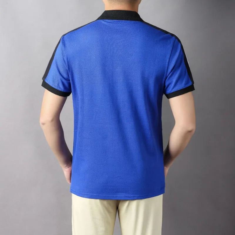 Plus Size 7XL 100% Cotton Summer Men's Polo Shirts Luxury Short Sleeve Contrast Color Letter Embroidery Simple Casual Male Tees