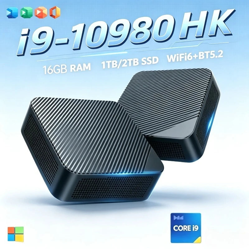 Intel Core I9-10980HK 16GB RAM 2TB SSD FHD Bluetooth WiFi6 Gaming Office 4K HDMI 2026 NEW Fast Mini PC Gamer Portable Computer