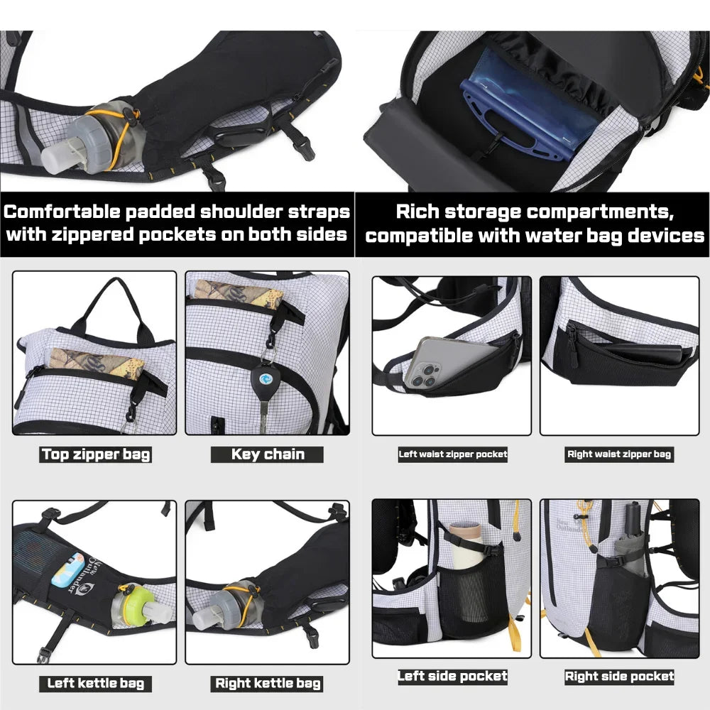 20L Hiking Cycling Backpack Lightweight  Waterproof Hydration Backpack Breathable Outdoor Sport Bag for Climbing Travel Hiking