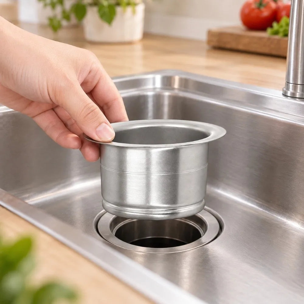 Stainless Steel Extended Sink Flange Silver Deep Garbage Disposal Flange Kitchen Sink Flange Garbage Disposal Connection