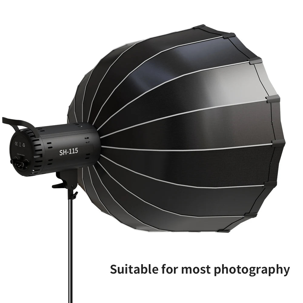 SH Bowens 135W Photography COB Video Light  Dimmable 3000-6500K For Softbox Lighting Portrait Flash Studio Video Live Streaming
