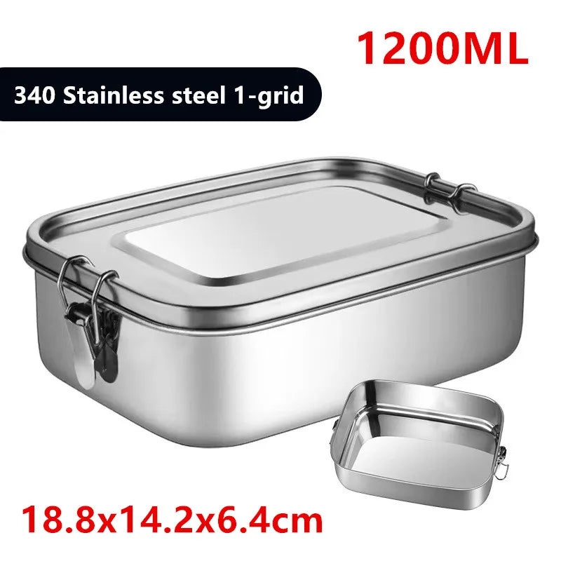1/2/3 Grids 304 Stainless Steel Lunch Box Food Container Bento Box Top Grade Snack Storage Compartment Lunch Box Kitchenware