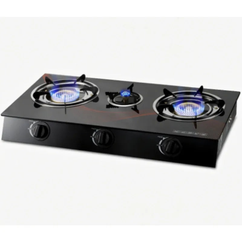 2026European-style Three-cooker  Cooktop with Fast Heating Table Installation Glass Surface Flameout Protection