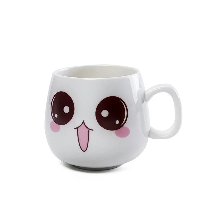 Modern simplicity Creative Ceramic Mugs Cute Cartoon Face Expression Water Container Lover Coffee Mugs Travel cute cup gift