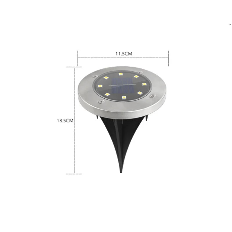 Solar Lawn Yard 8 Led Solar Lights Waterproof Solar Powered Lantern for Pathway Garden Decoration Outdoor Lighting