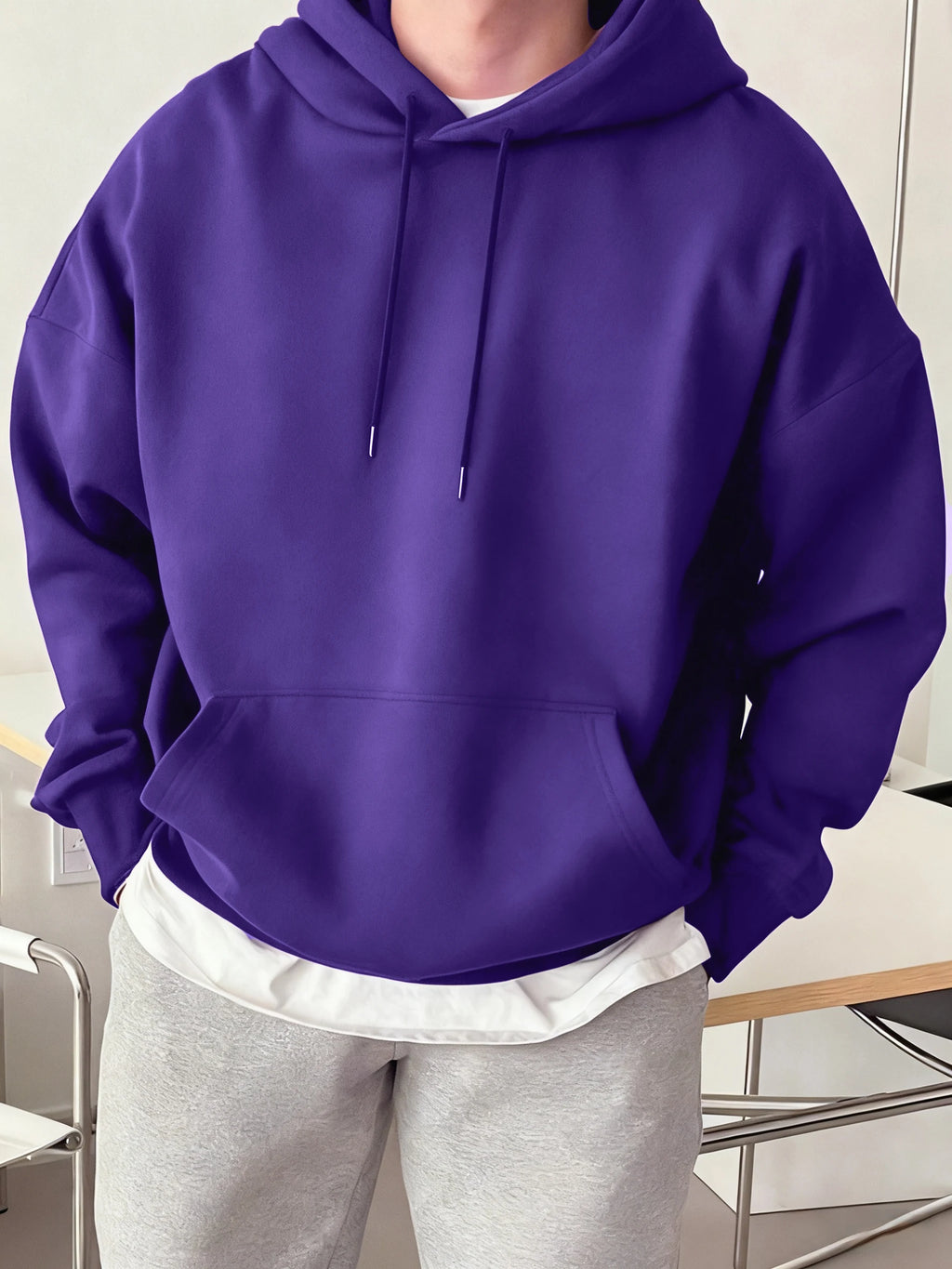 Fashion Solid Sweatshirt Sport Comfy Tracksuit Fleece Autumn Hoodies Man Basics Warm Streetwear Casual Jogging Clothes Unisex