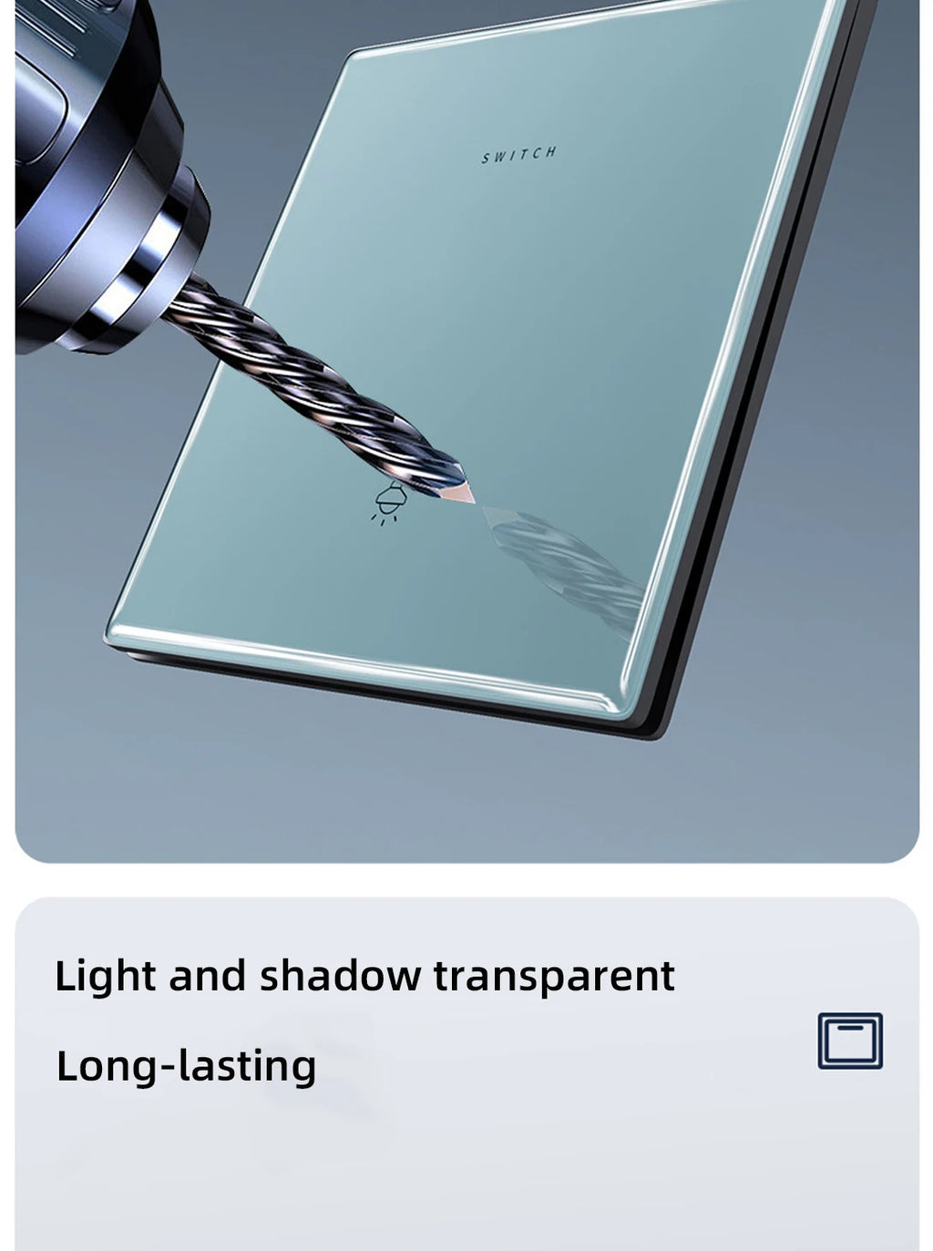 Wall Lamp Switch Panel Tempered Glass International Switch 1/2/3/4 Gang 1/2 Way Steel Rocker Light Switch On/Off Stair Switch