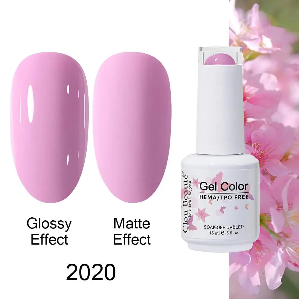 Clou Beaute HEMA TPO FREE Caramel Brown Wine Red Coffee Gel Nail Polish High Pigment Autumn Nail Art Full Coverage UV Varnish