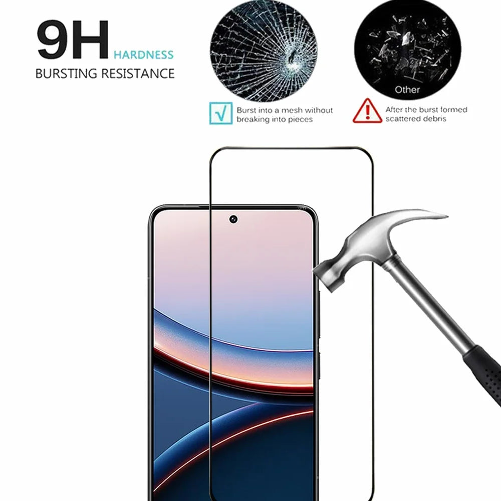 Tempered Glass For Poco F8 F7 Ultra X7 X6 F6 Pro 5G Screen Protector PocoX6 Pro Front Glass Poco M6 Pro Cristal Templado Poco X6 Pro Protector Pantalla Poko X5 F5 Pro Phone Protective Film