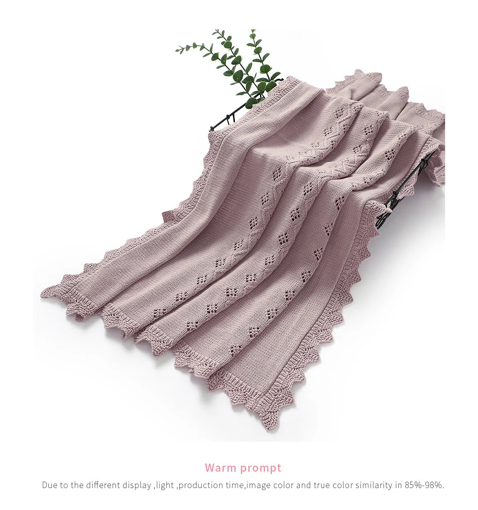 Newborn Baby Blanket Cotton Multi-use Knitted Infant Babies Boys Girls Sleeping Quilts Covers for Stroller 90*70cm Receiving Mat