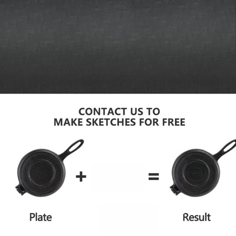 Household Kitchen 20cm Oven Safe Waffle Maker Cake Baking Pan Uncoated Cast Iron Waffle Mold Skillet