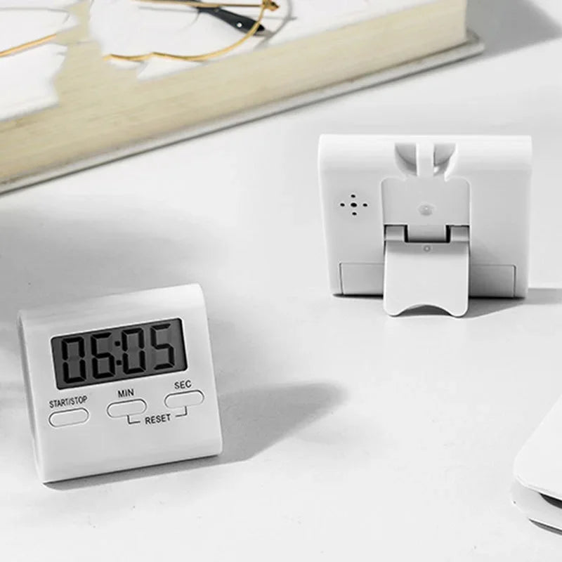 Digital Kitchen Timer Magnetic LCD Manual Countdown Cooking Timer Mechanical Kitchen Gadgets