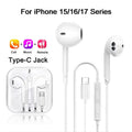 Original In-Ear Wired Earphones For iPad iPhone 17 12 13 14 15 16 Pro Max TypeC Headphones Laptops Tablet 3.5mm Earbuds