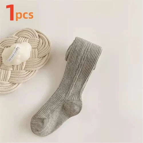 1/3pcs Kids Tights For Girls Cotton Knitted Children Baby Girl Tights Spring Soft Pantyhose Elegant Princess Leggings 2-8Years
