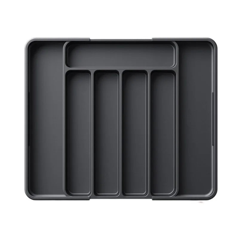 4 Grid Expandable Kitchen Drawer Organizer Adjustable Retractable Cutlery Storage Box with Divider for Utensils,Drawer Organizer