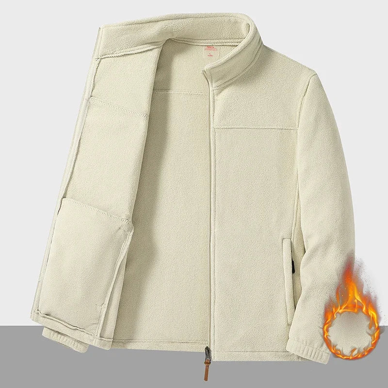 Winter Fleece Jacket Men Warm Full Zipper Jackets Couple Fleece Hiking Coat Outdoor Tactical Windproof Mens Jacket Plus Size 9XL