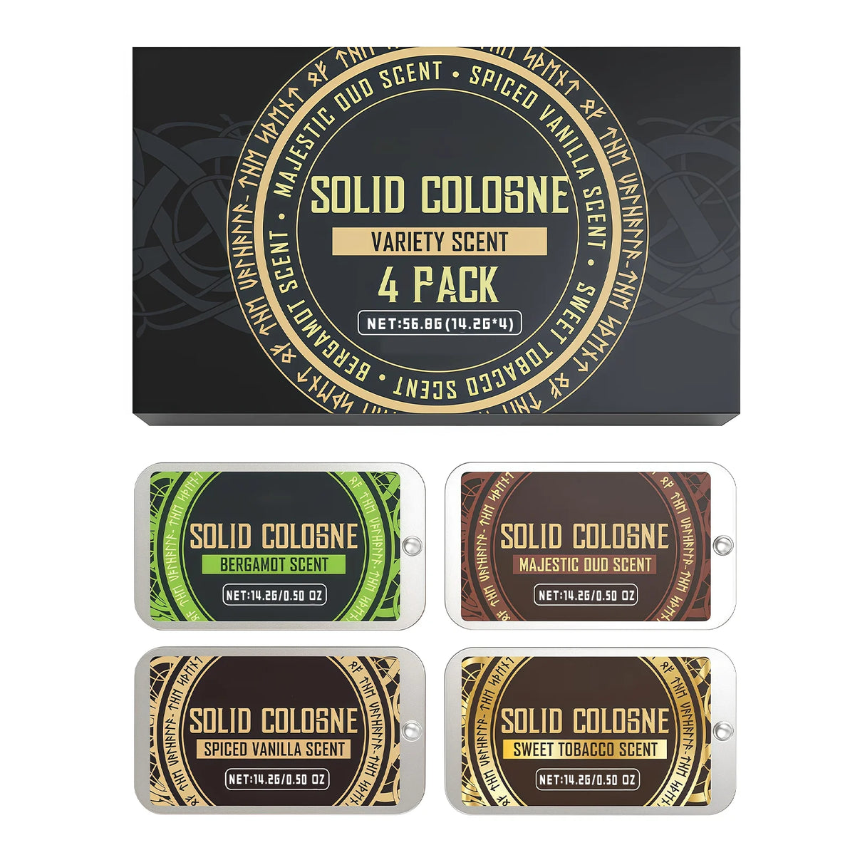 Men's solid perfume balm set, comfortable, light, and fresh, long-lasting fragrance, convenient for daily use