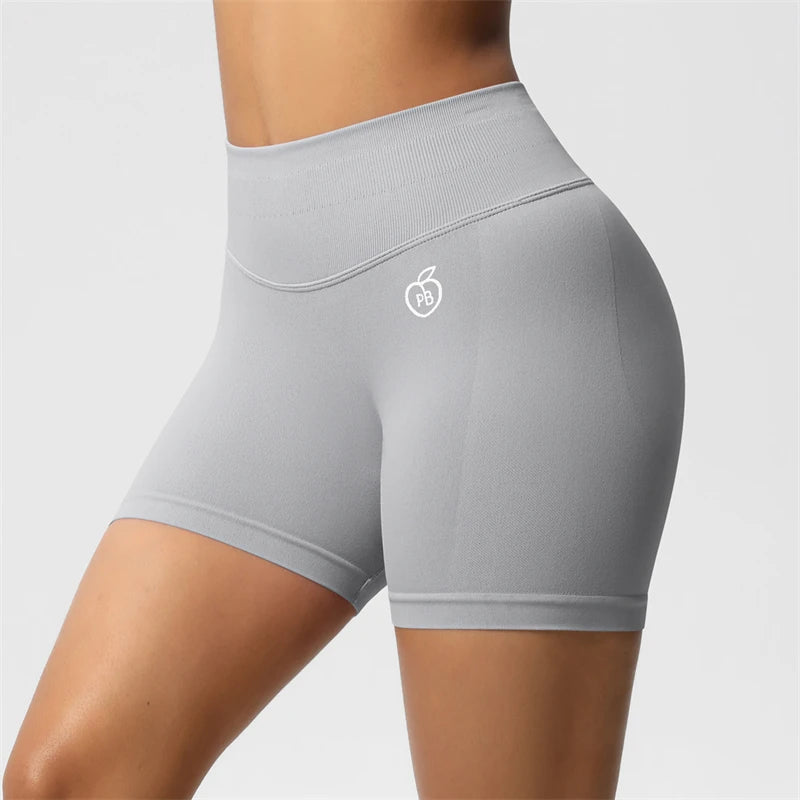 Women Bum Three Waist Sections Sports Shaping Shorts Seamless Sports Shorts For Women Cycling Jogging Fitness High Waist Push Up