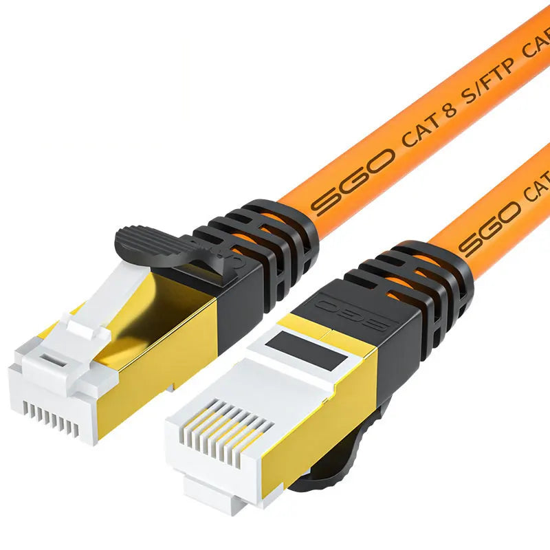 High Speed CAT8 Ethernet Cable High Flex Heavy Duty Network Cable with Gold Plated RJ45 Connector 40Gbps 2000Mhz LAN Cable