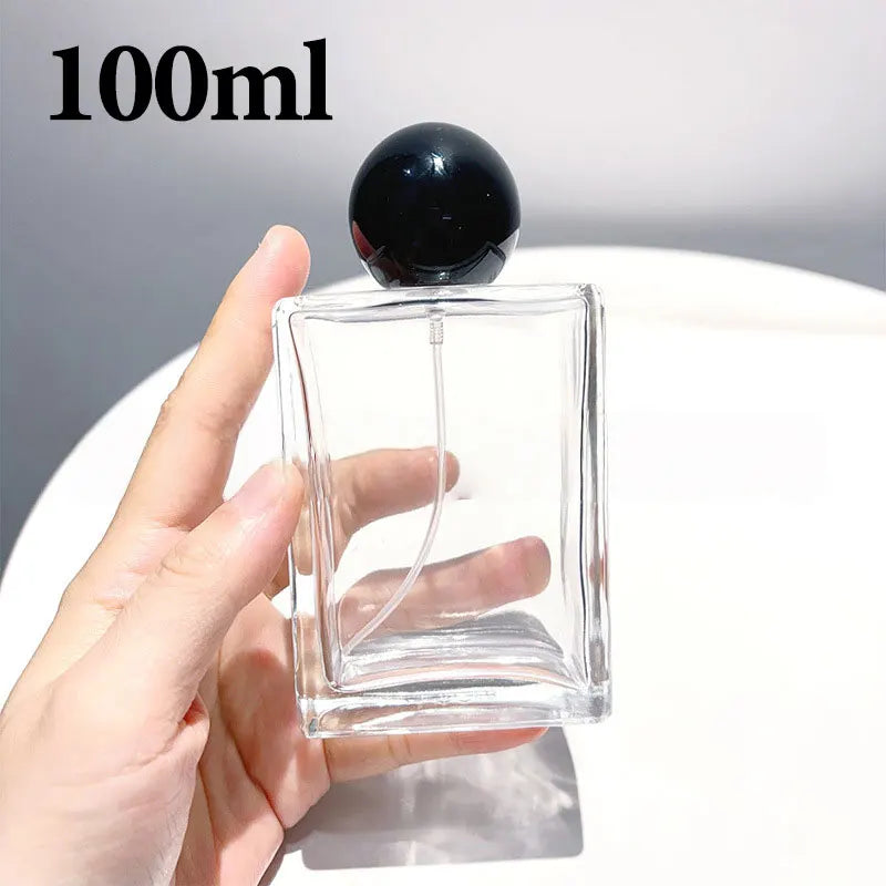 30/50/100ML Square Glass Perfume Bottles Portable Spray Bottle Large Capacity Replacement Empty Wholesale Refillable Containers