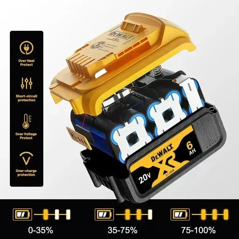 Original MAX Flexvolt DEWALT 20V 60V Battery, for DCB606 DCB205 DCB206 DCB609 Power Tool Battery, DEWALT 5AH 6AH 9AH Battery