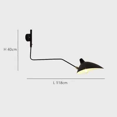 French Design Wall Sconce Lamp Long Arm Led Light with Angle Adjustable for Living Room Bedroom