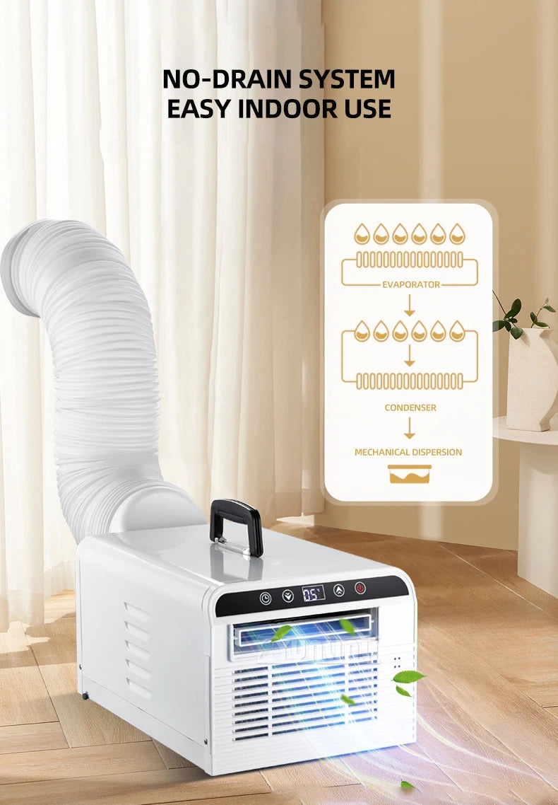 2500BTU Portable Air Conditioner Summer Pet Cooler Klima Sogutucu Drainage-free Mobile Air Conditioner