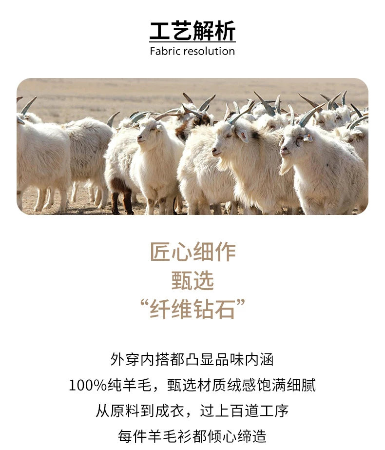 Autumn and Winter Half-high Neck 100% Pure Wool Men's Long Sleeve Leisure Sweater Knitwear