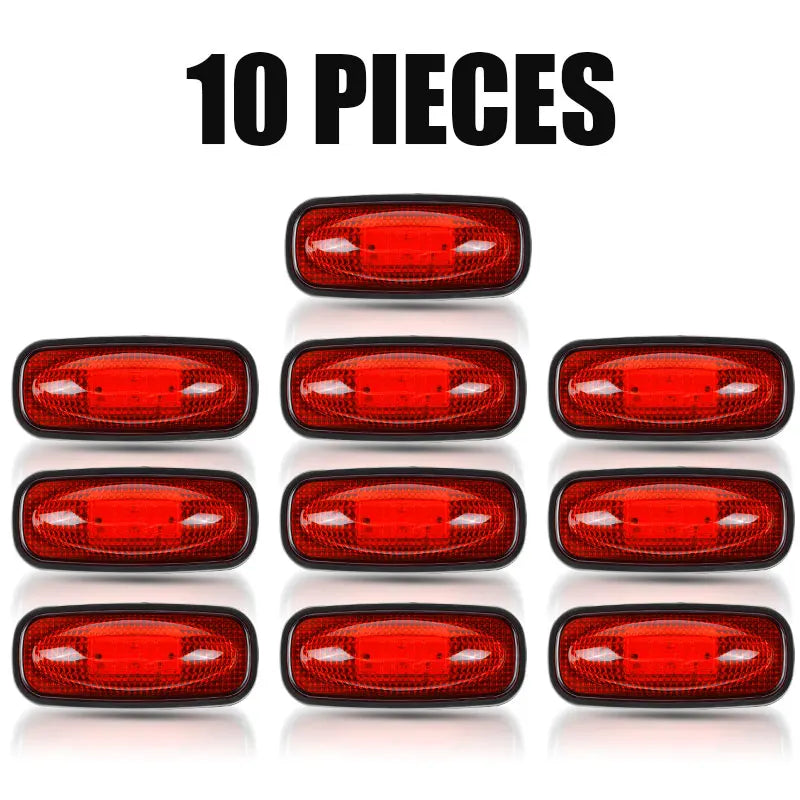 3led Truck Side Marker Light Adhesive Tape Turn Signal Lamp Rear Light Warning Stop Lamp Car Truck Trailer Tractor Lorry 12V 24V