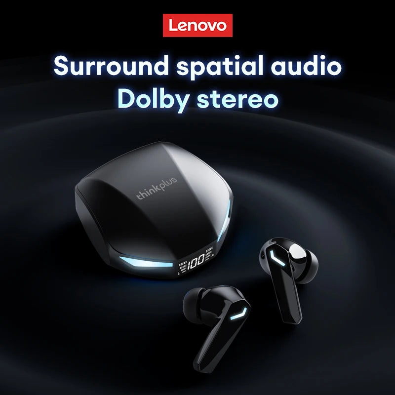 Lenovo XT53 Wireless Bluetooth 5.4 Earphones LED Digital Display Waterproof Earbuds Noise Cancelling Gaming Headset GM2 Pro Max