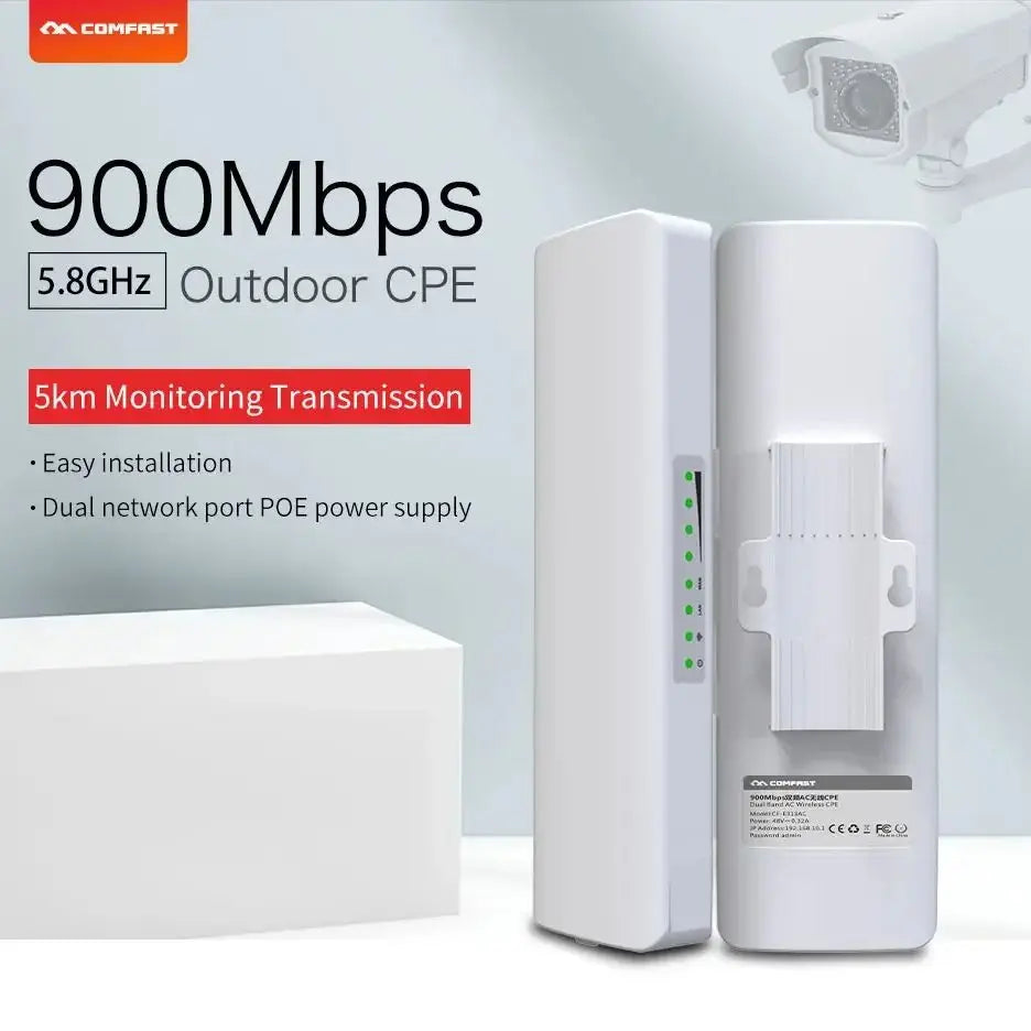 COMFAST 3-5KM 5.8G Outdoor CPE WIFI Router 900Mbps Long Range Extender Wifi Signal Amplifier Waterproof  Wireless Bridge Repeate