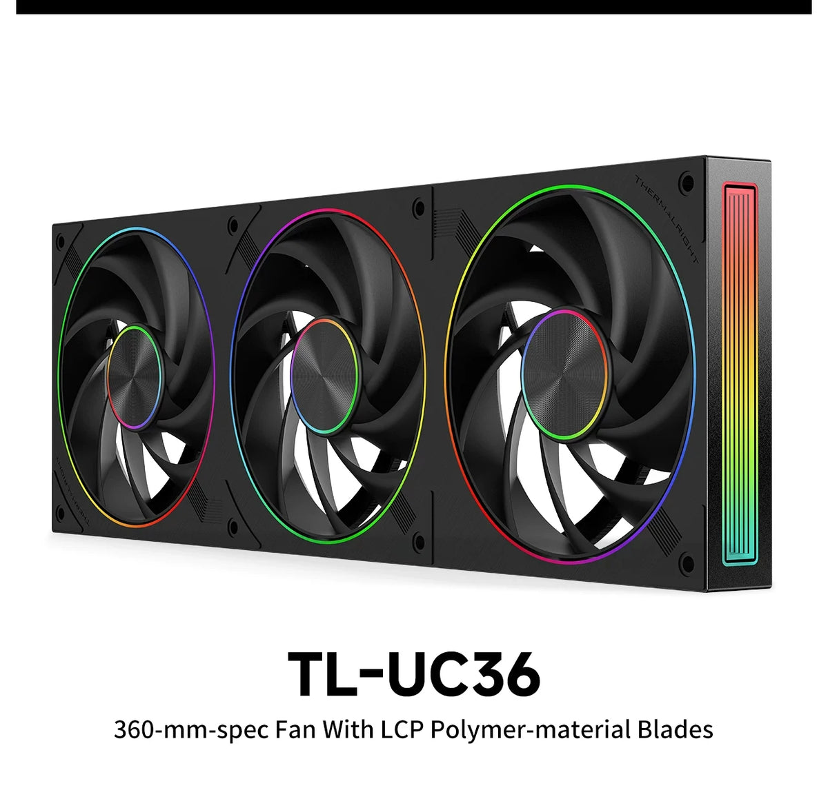 Thermalright TL-UC12/24/36 Computer Case Cooling Fan,12CM Infinite Mirror High-Performance Digital Display Screen