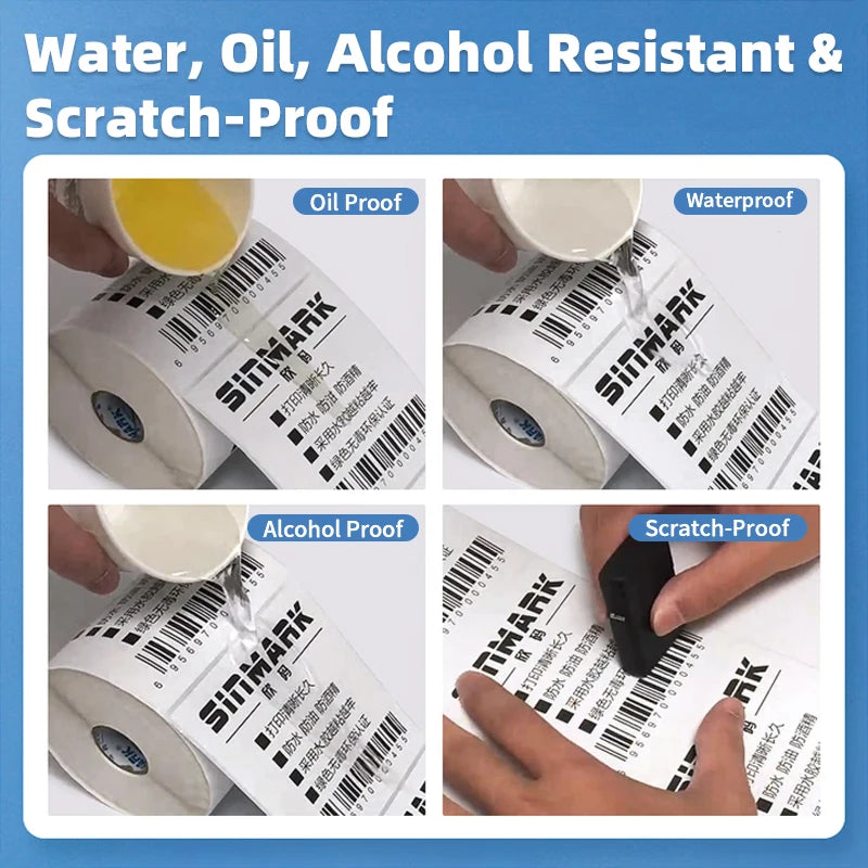 Self-adhesive Blank Thermal Labels Direct Print Supermarket Price Blank Barcode Label Direct Print Waterproof Printing Paper