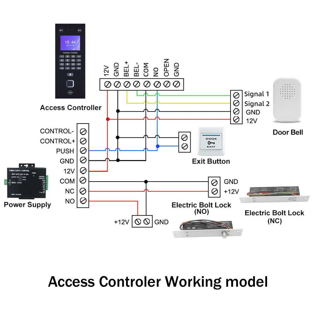 500 Face 300 Figner 2.4Inch LCD TCP/IP USB Biometric Fingerprint Face Access Control Time Attendance System 125khz RFID Card