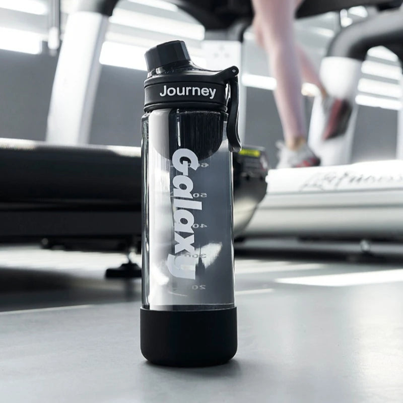 Large Capacity 800ml Fitness Water Jug with Removable Filter, Transparent Sports Bottle, Leak-Proof Fitness Hydration Bottle