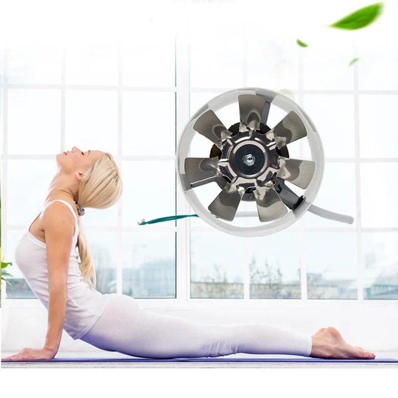 4 Inch Fan Air Ventilator For Home Kitchen Metal Pipe Ventilation Exhaust Fan Mini Extractor Bathroom Toilet Wall Fan Duct Fan