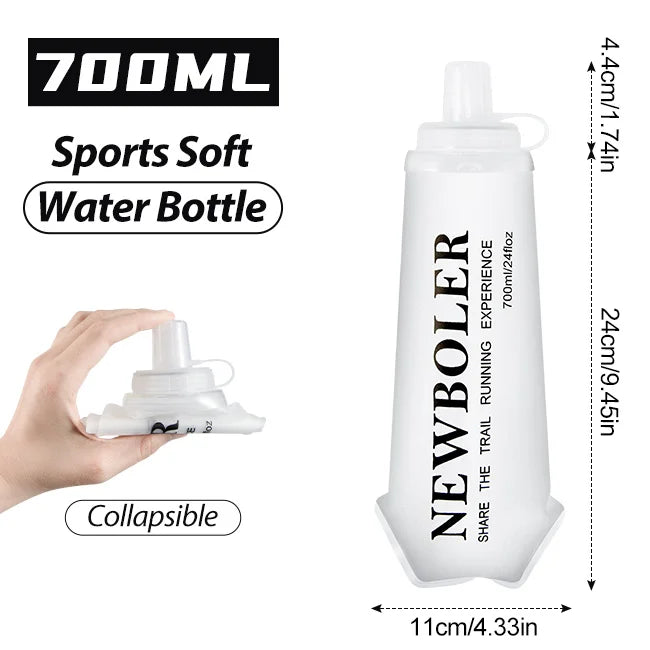 NEWBOLER Sports Water Bottles BPA-Free Collapsible Soft Flask Running Camping Hiking Hydro Flask Soft Water Bottle for Hydration