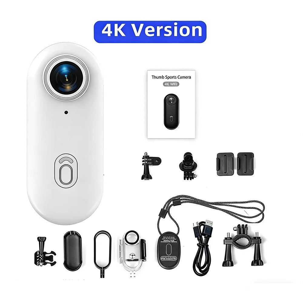 4K HD Motorcycle Mini Recorder Finger WIFI Action Camera Lightweight POV Motorcycle Road Sport Cam Bicycle Vlog Pet Body Camera