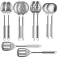 5/10Pcs Kitchen Cooking Utensils Set Durable Stainless Steel Cooking Tool Washable Spoons Spatula Utensils Kitchen Gadgets Tools
