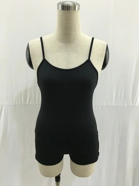 Women Spaghetti Rompers for Women Sexy Condole Super Short Playsuits Summer Solid Shorts Strap Low-Cut Back Romper