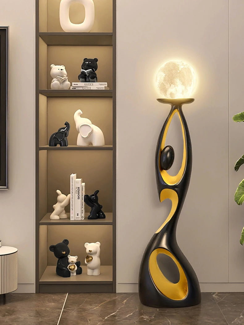 Modern LED Floor Lamp for Living Room Bedroom, Dimmable Standing Lamp with Remote Control, 3 Color Temperatures.