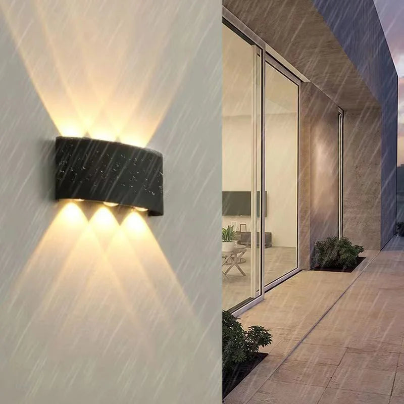 Waterproof Outdoor LED Wall Light for Garden Patio Balcony Warm White Weatherproof