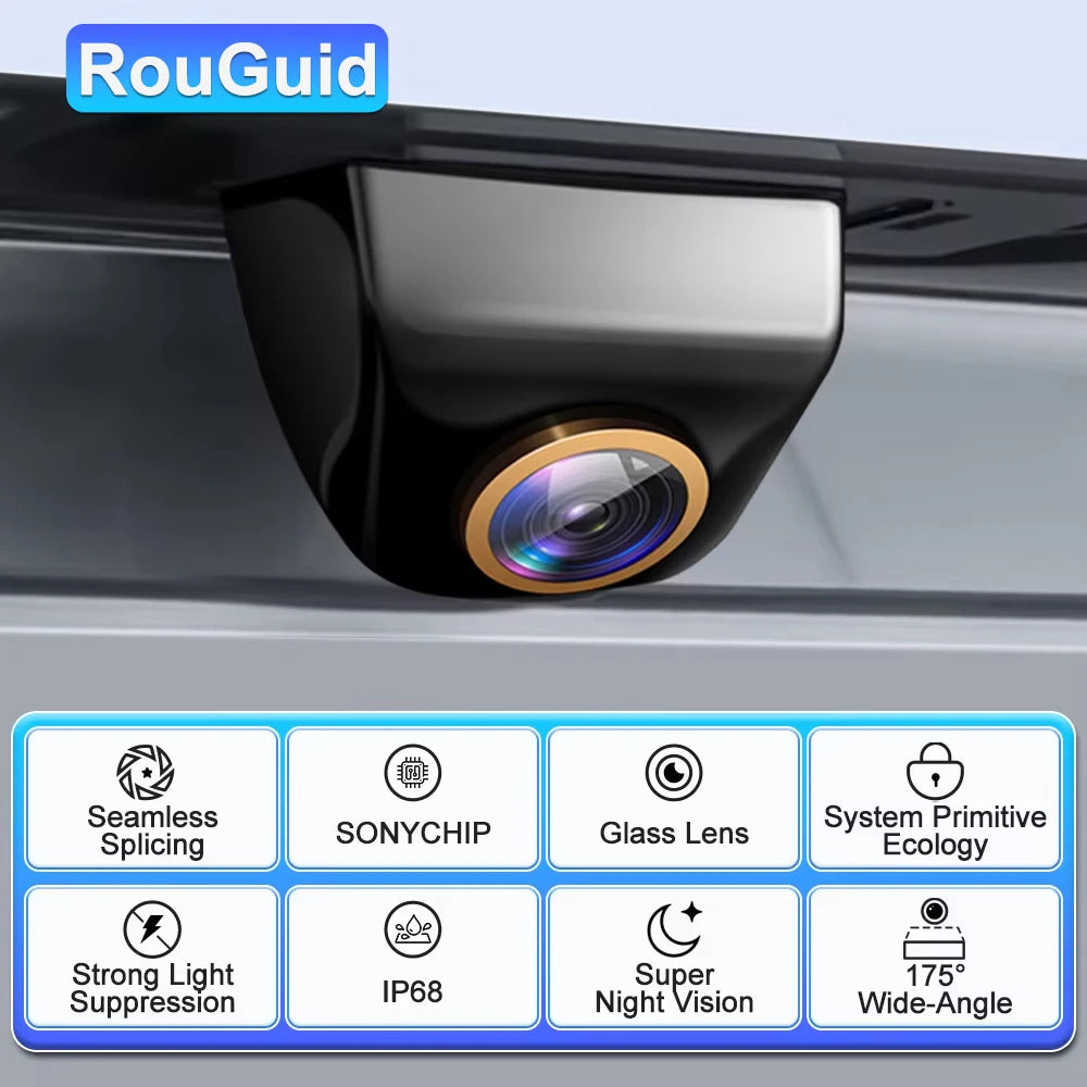AHD 1920x1080P Car Rear View Camera 200° Fisheye Golden Lens Full HD Night Vision Vehicle Back Car Reversing Front Camera