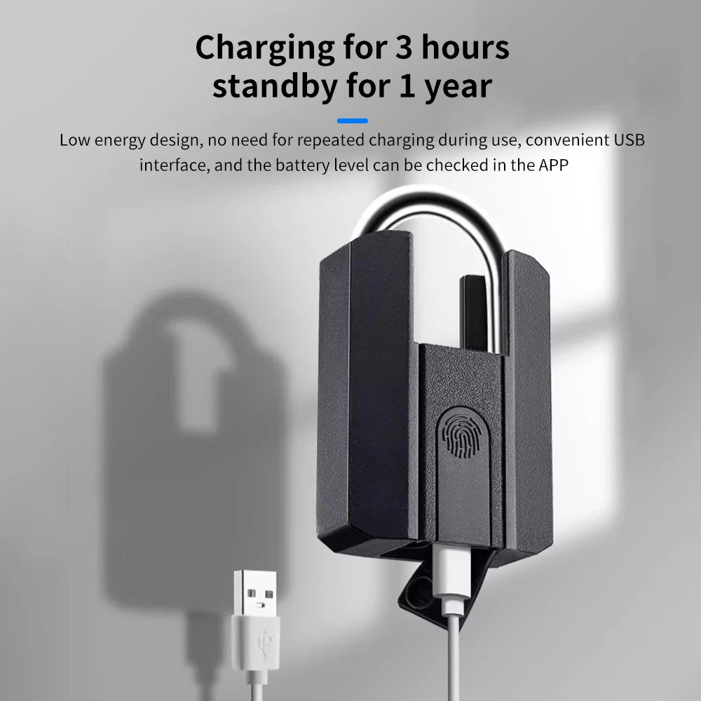 Electronic TTLOCK Fingerprint Padlock Fingerprint Lock App Keyless Biometrics Lock Suit For Suitcases Backpacks Bicycles Lockers