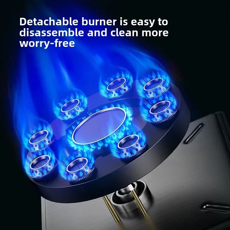 Embedded Three-Burner Gas Stove Dual Fuel Natural Gas LPG Household