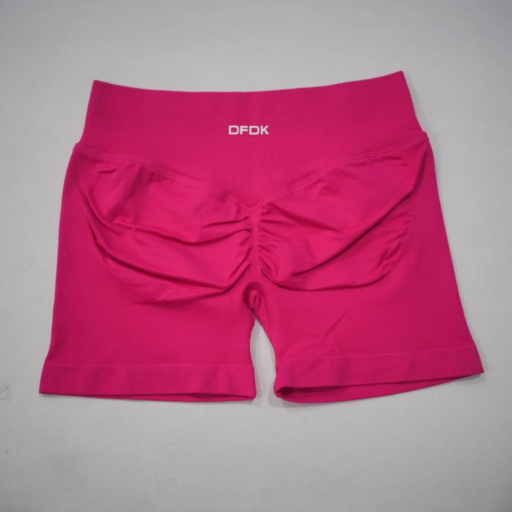 DFDK 2026 New Women Scrunch Butt Yoga Shorts High Waist Hip Lifting Push Up Squat Proof Sports Shorts Gym Workout Running Fitnes