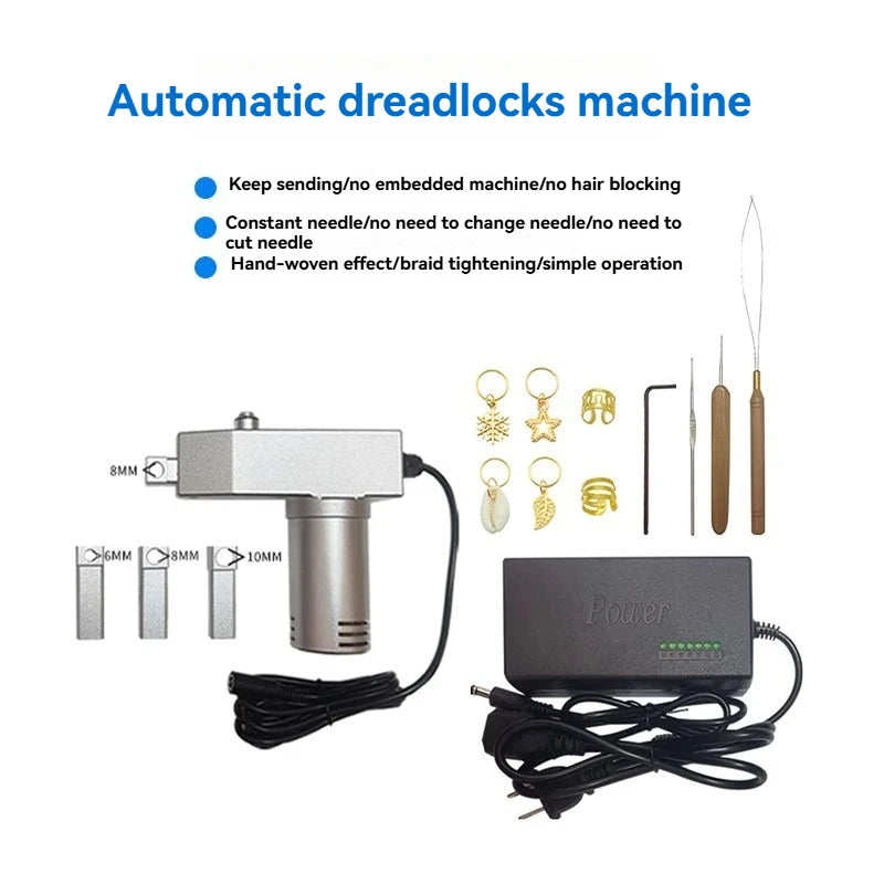 Portable Dreadlock Machine Automatic Braiding Machine DIY Hair Styling Dreadlocks Braiding Electric Dreadlocks Maker